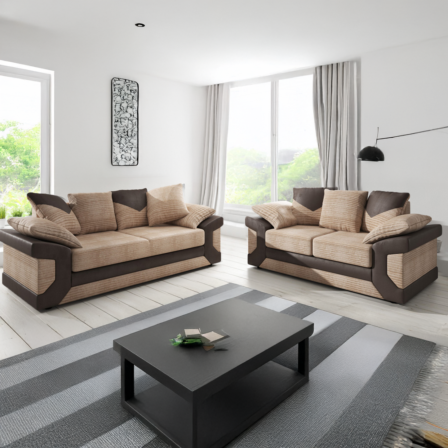 Dino Mixed Fabric Sofa Suite