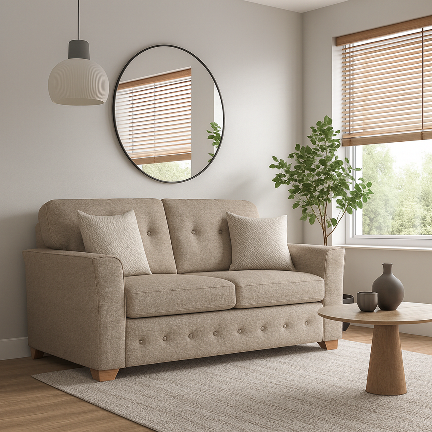 Hartley Fullback Tufted 2 Seater Sofa