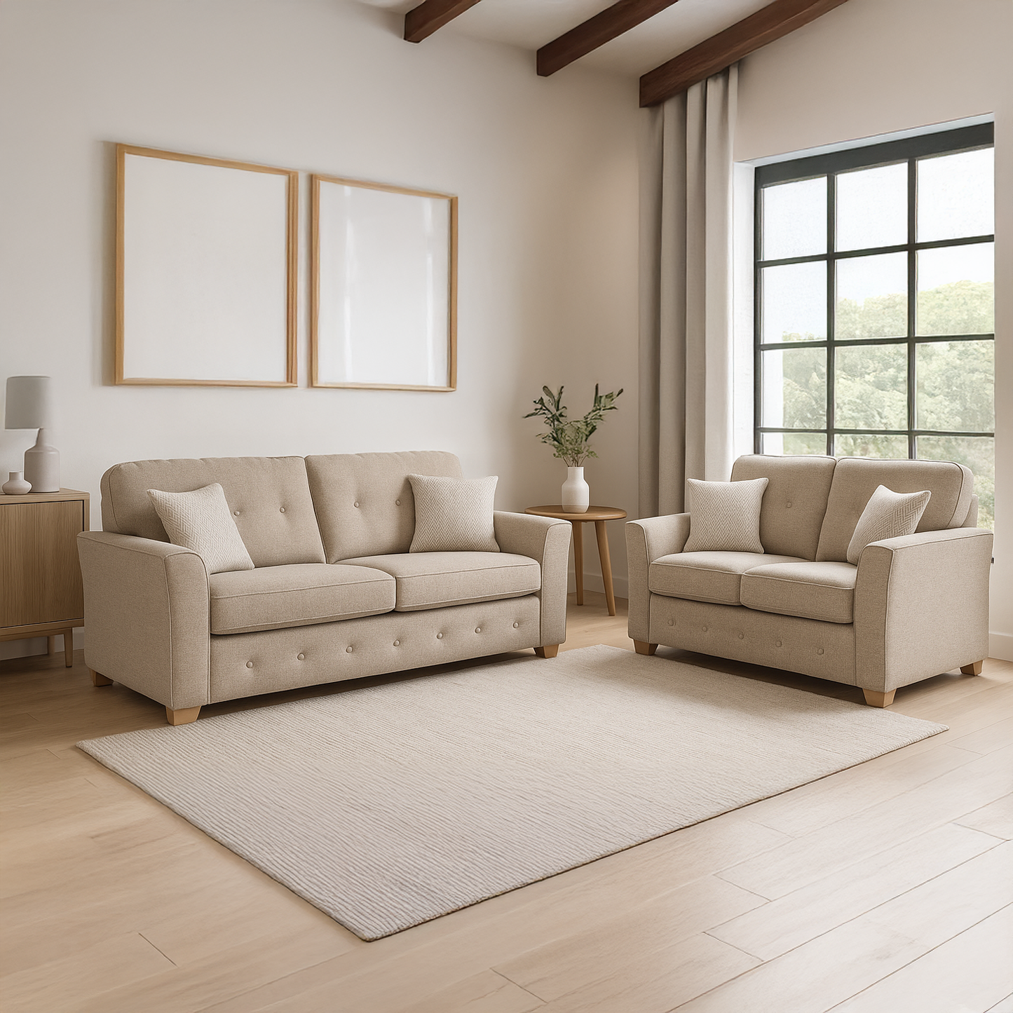 Hartley Fullback Tufted Sofa Suite