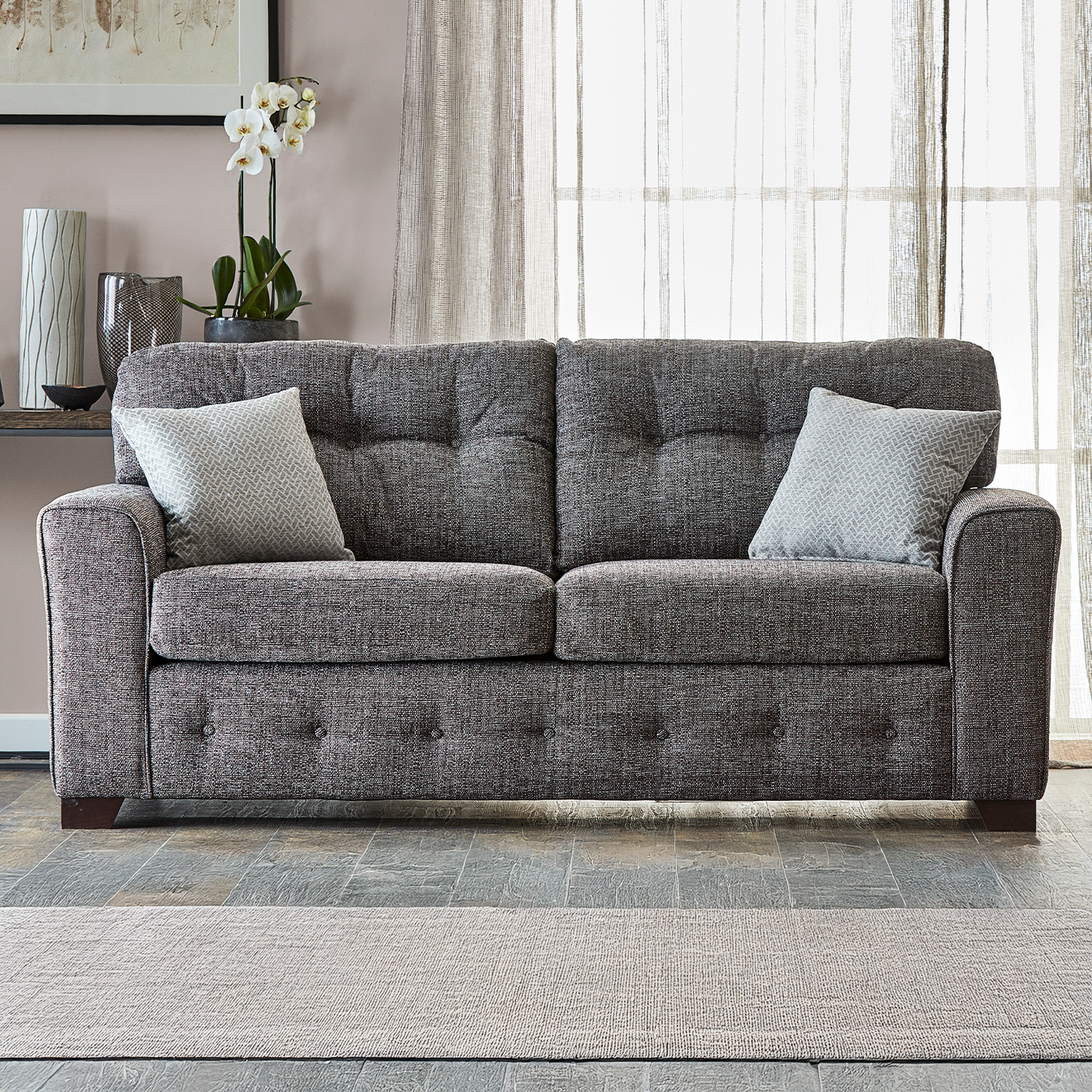 Hartley Fullback Tufted 3 Seater Sofa
