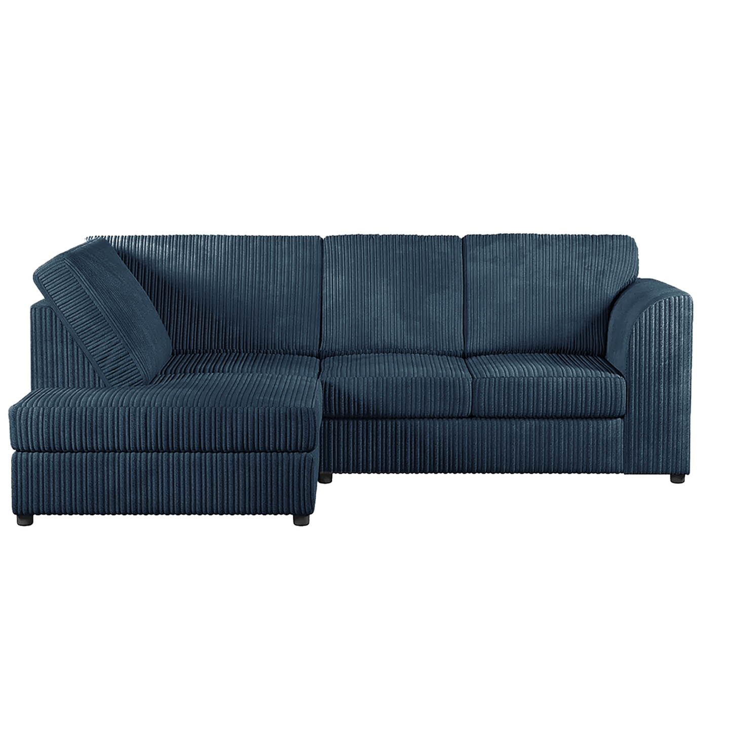 Luxor Cord Fabric 4 Seater Corner Sofa Full Back