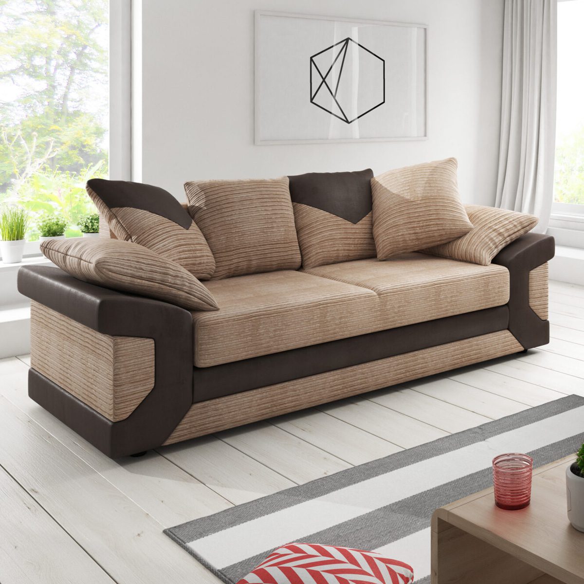 Dino Mixed Fabric 3 Seater Sofa - 2