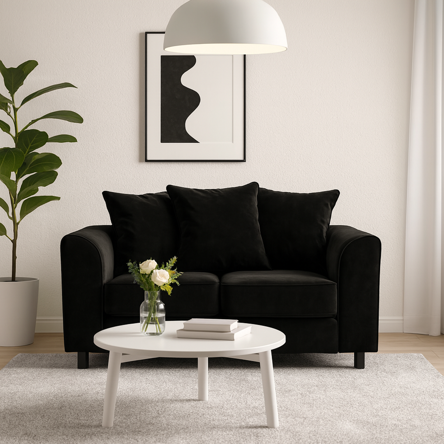 Brooklyn Full Foam Plush Velvet 2 seater