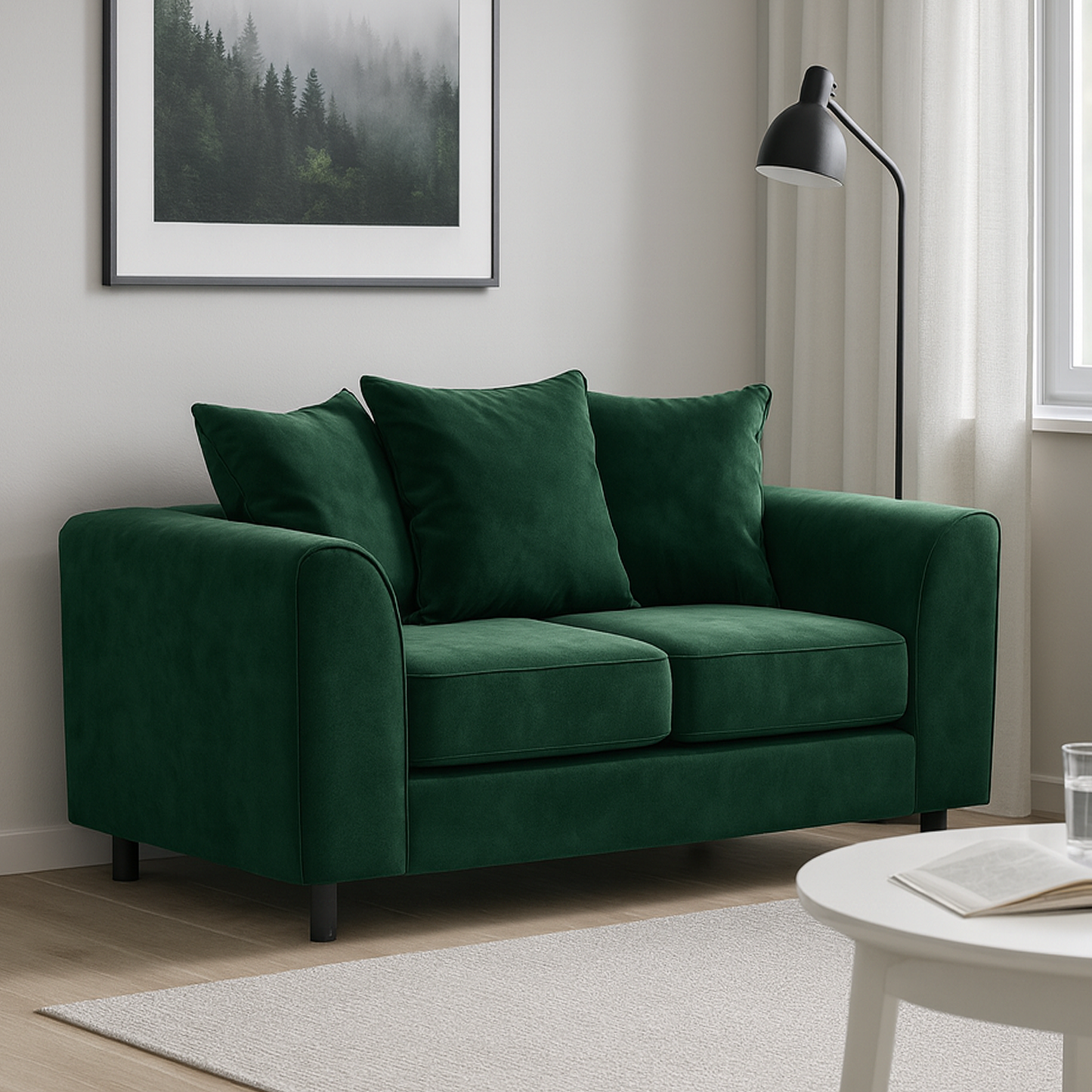 Brooklyn Full Foam Plush Velvet 2 seater