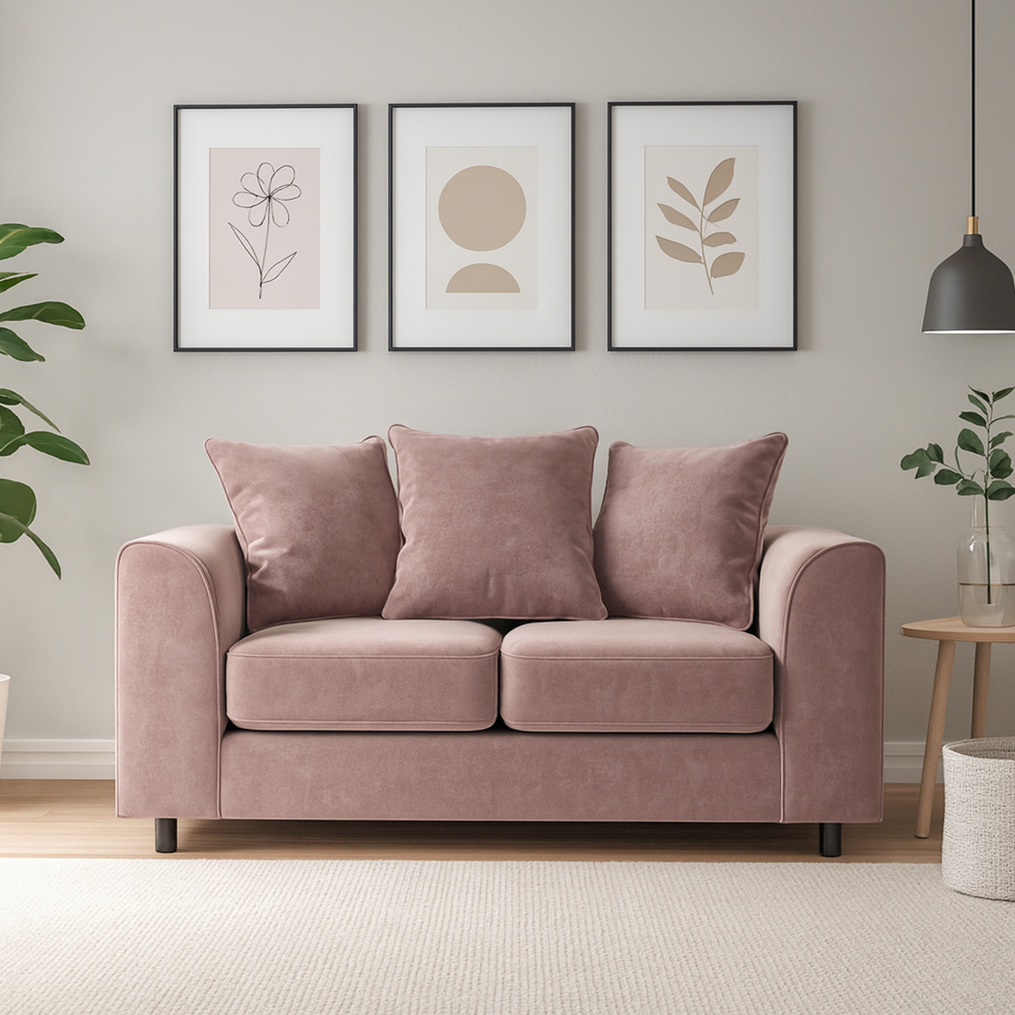 Brooklyn Full Foam Plush Velvet 2 seater