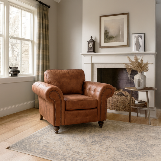 Oakland Chesterfield Leather Armchair
