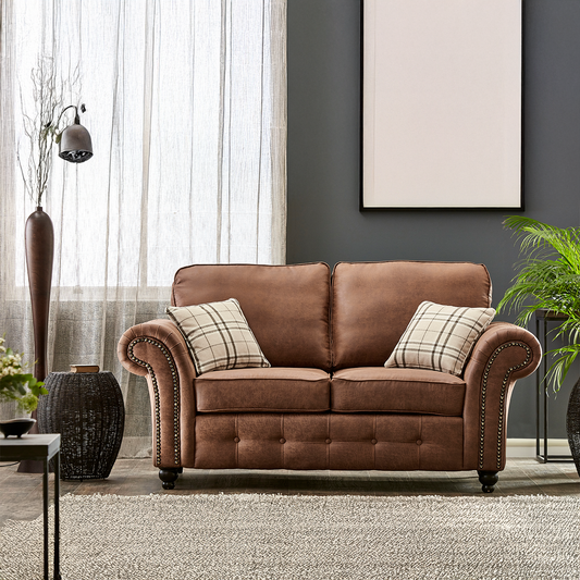 Oakland Chesterfield Leather 2 Seater Sofa