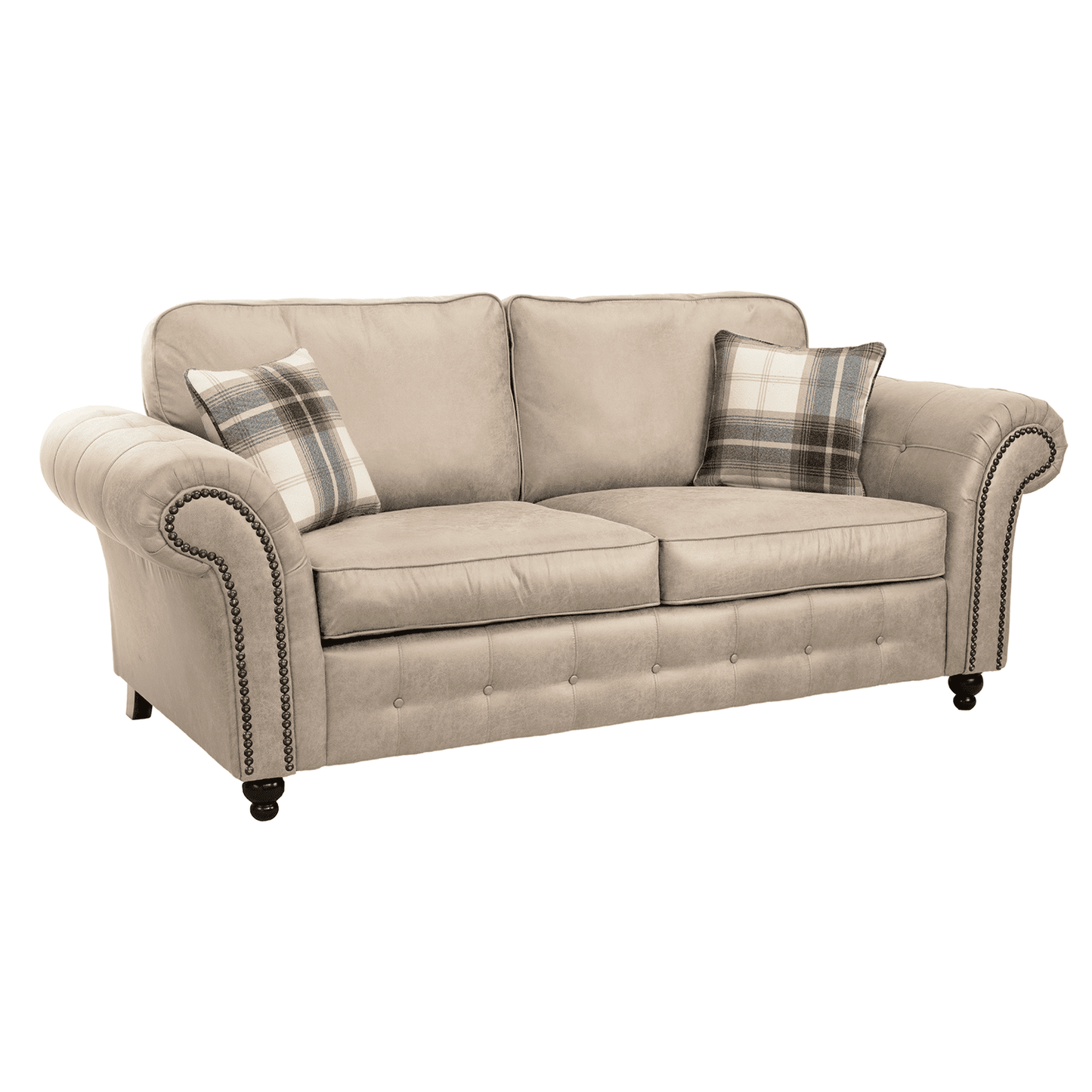 Oakland Marble Leather 3 Seater Sofa