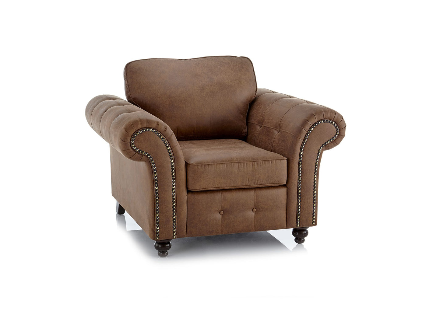 Oakland Chesterfield Leather Sofa Suite 3 + 2 - 2