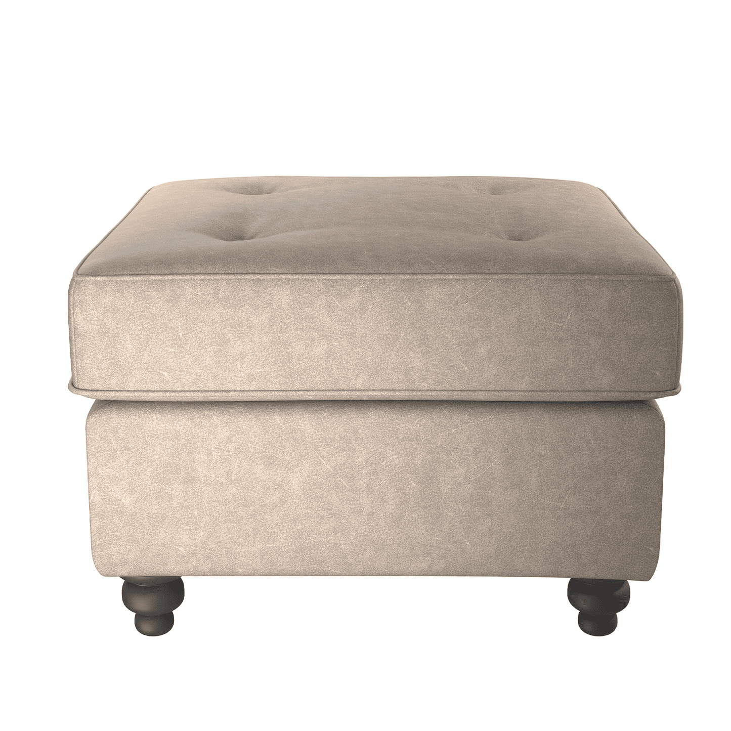 Oakland Marble Leather Footstool - 2