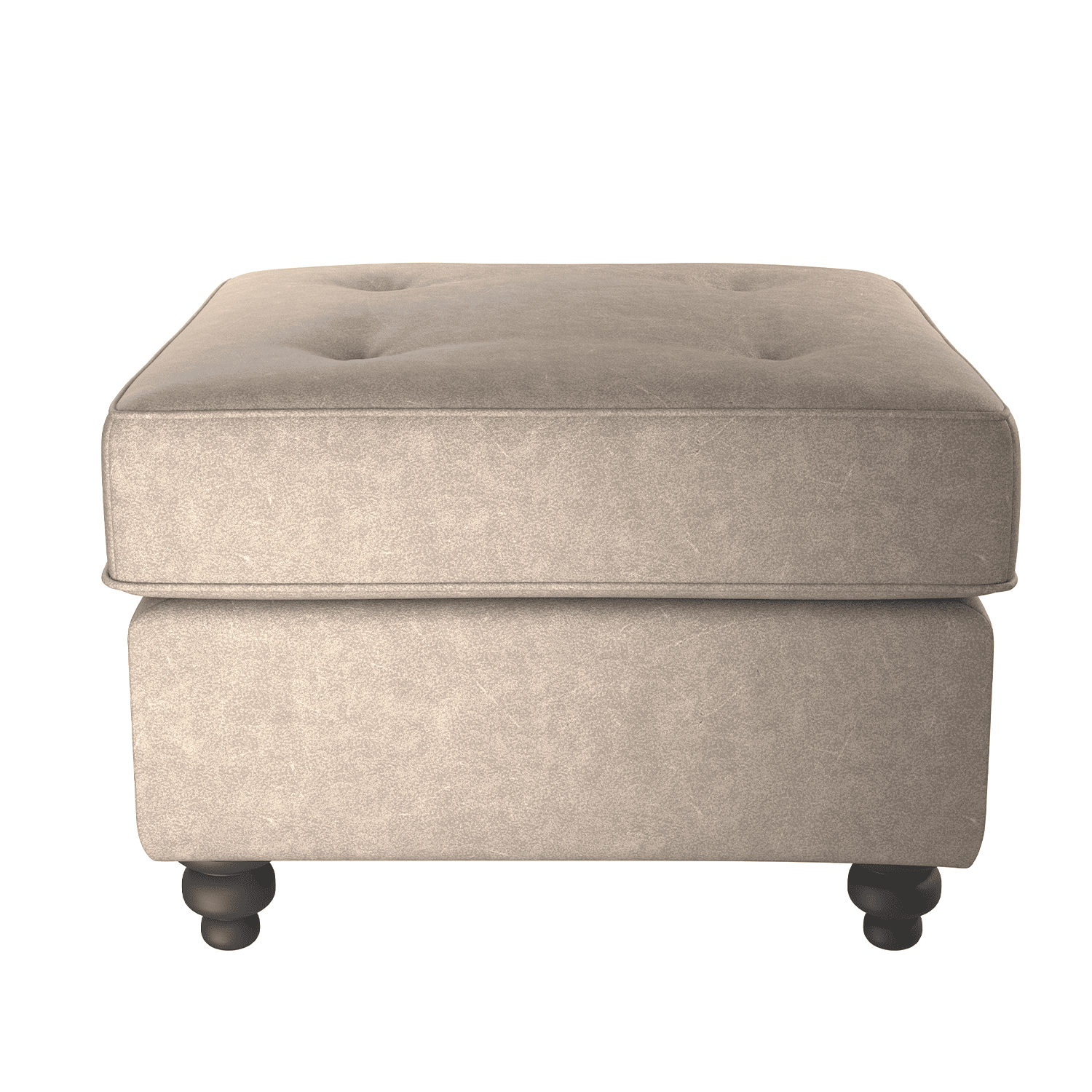 Oakland Marble Leather Footstool - 2