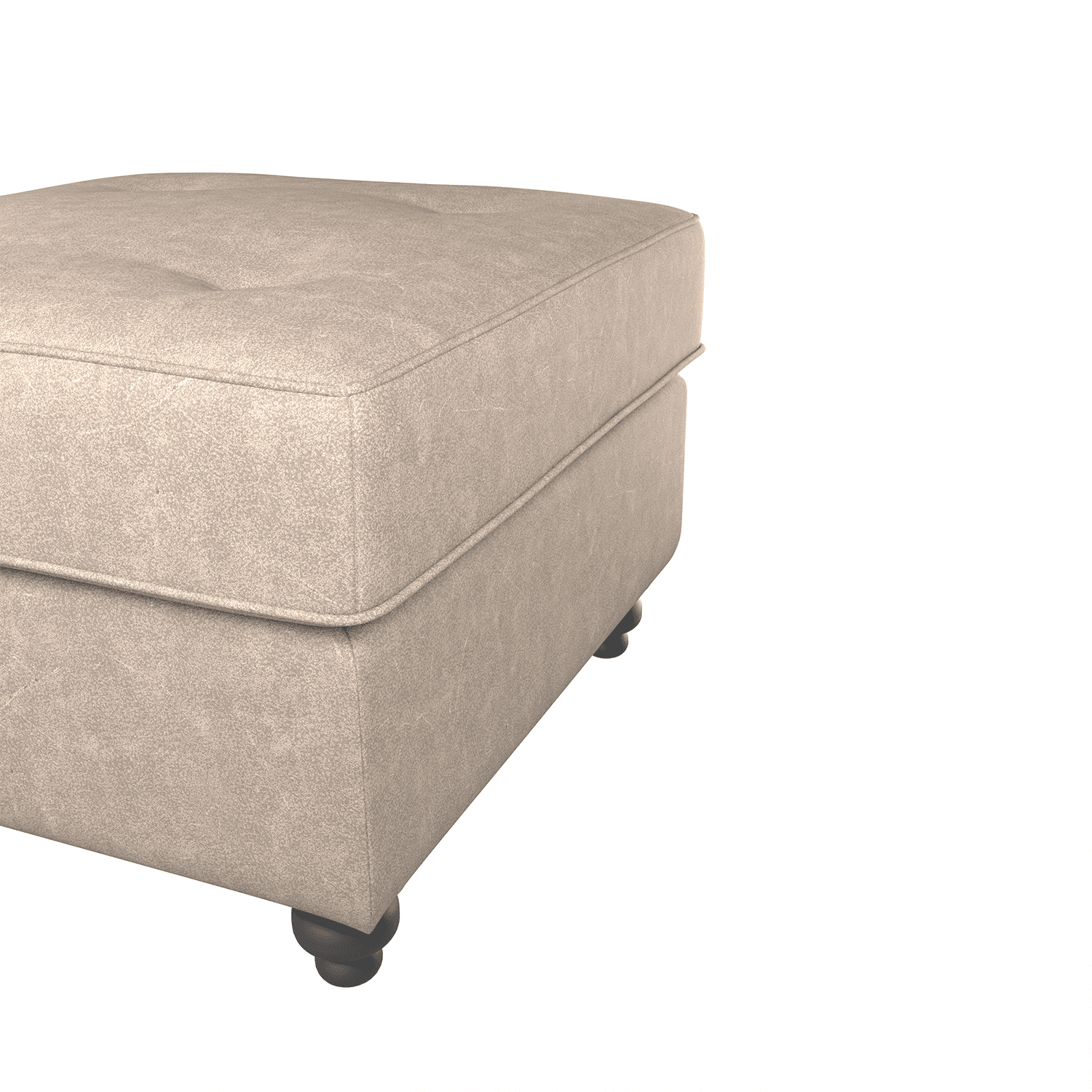 Oakland Marble Leather Footstool - 4