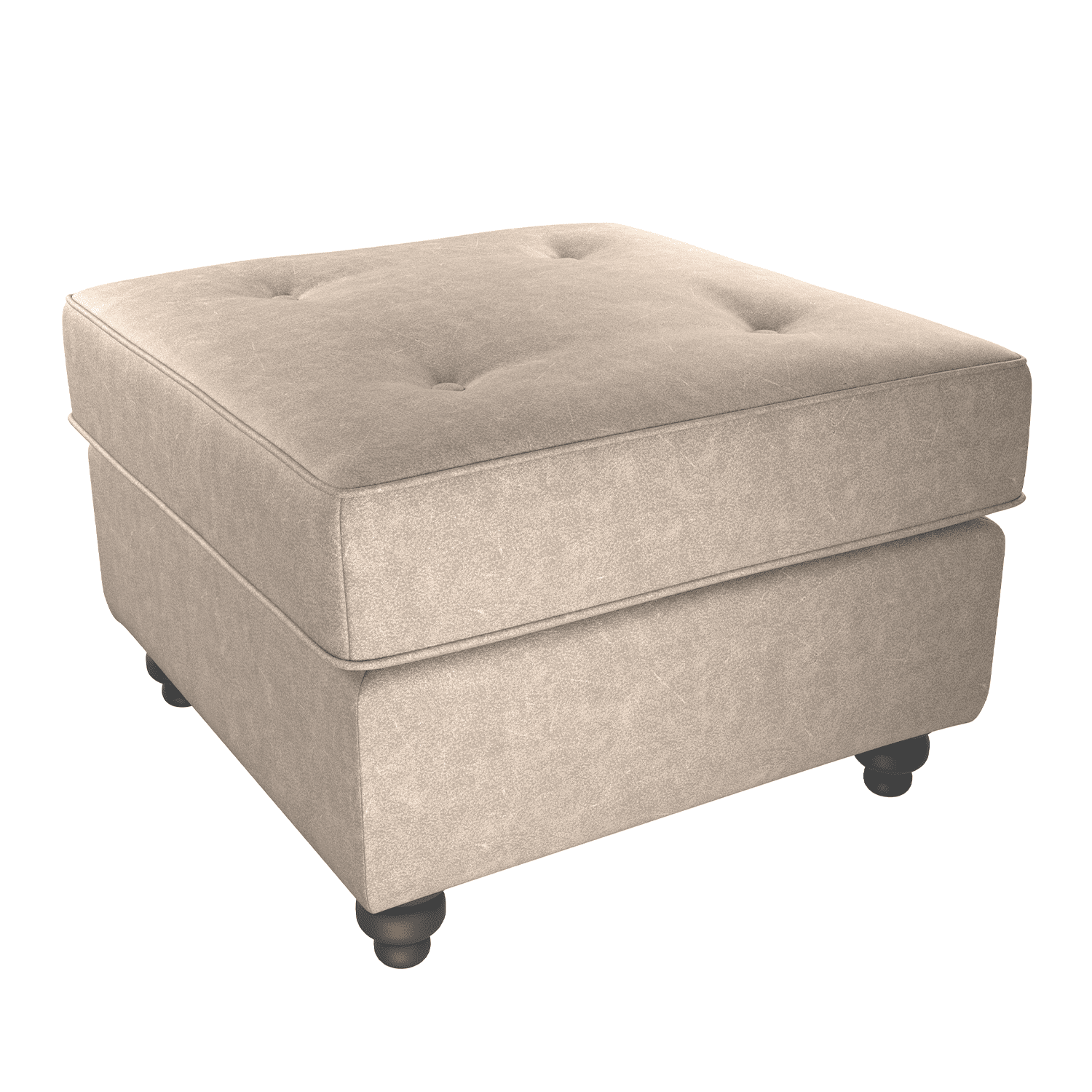 Oakland Marble Leather Footstool