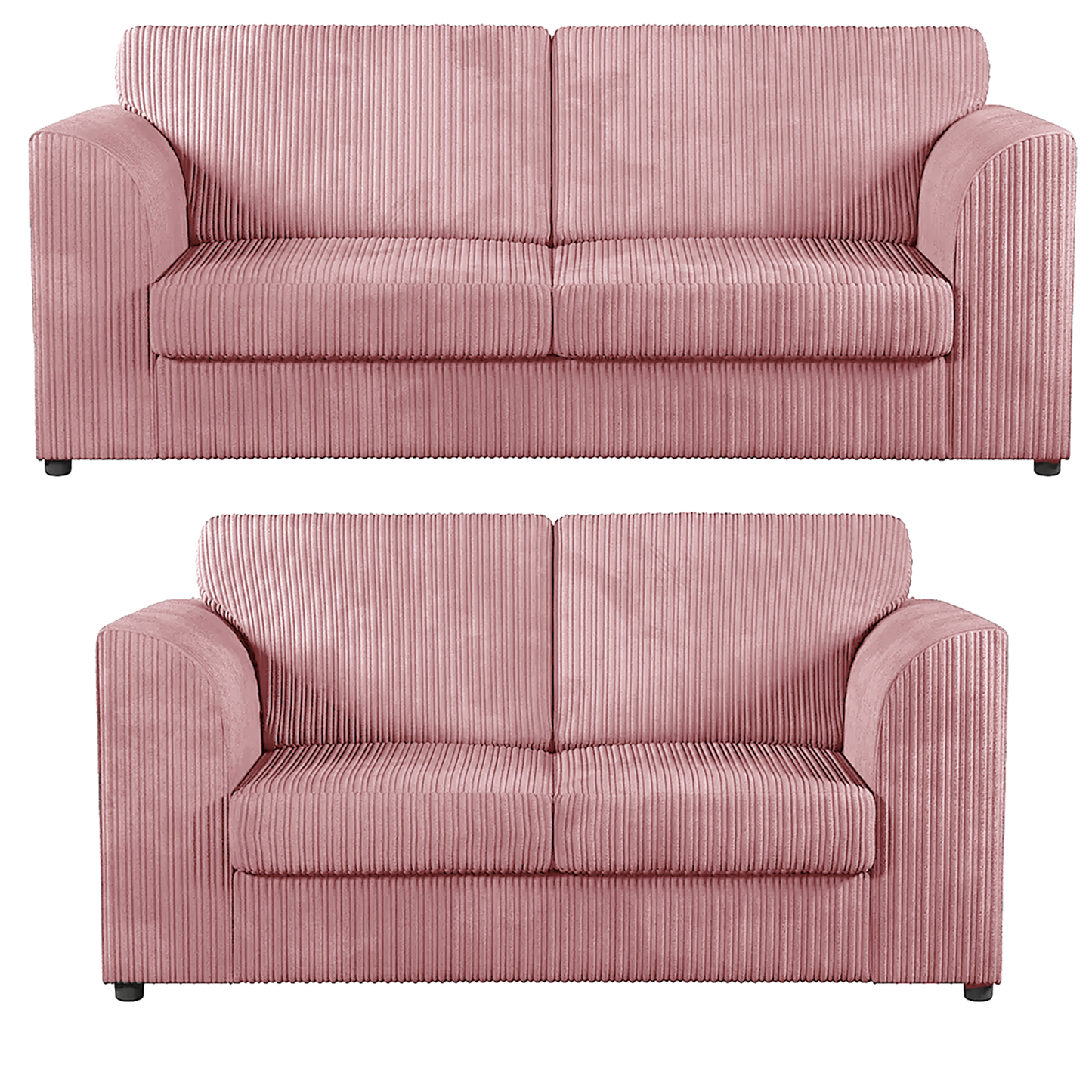 Luxor Full Jumbo 3 + 2 Seater Sofa Set – Full Back