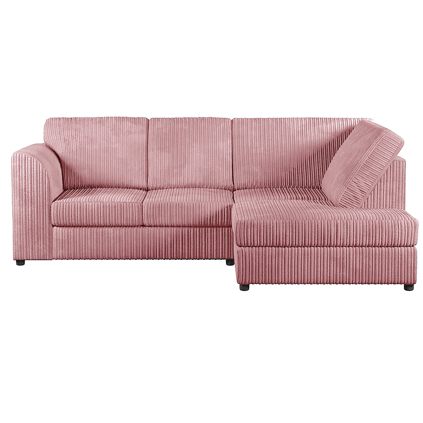 Luxor Cord Fabric 4 Seater Corner Sofa Full Back