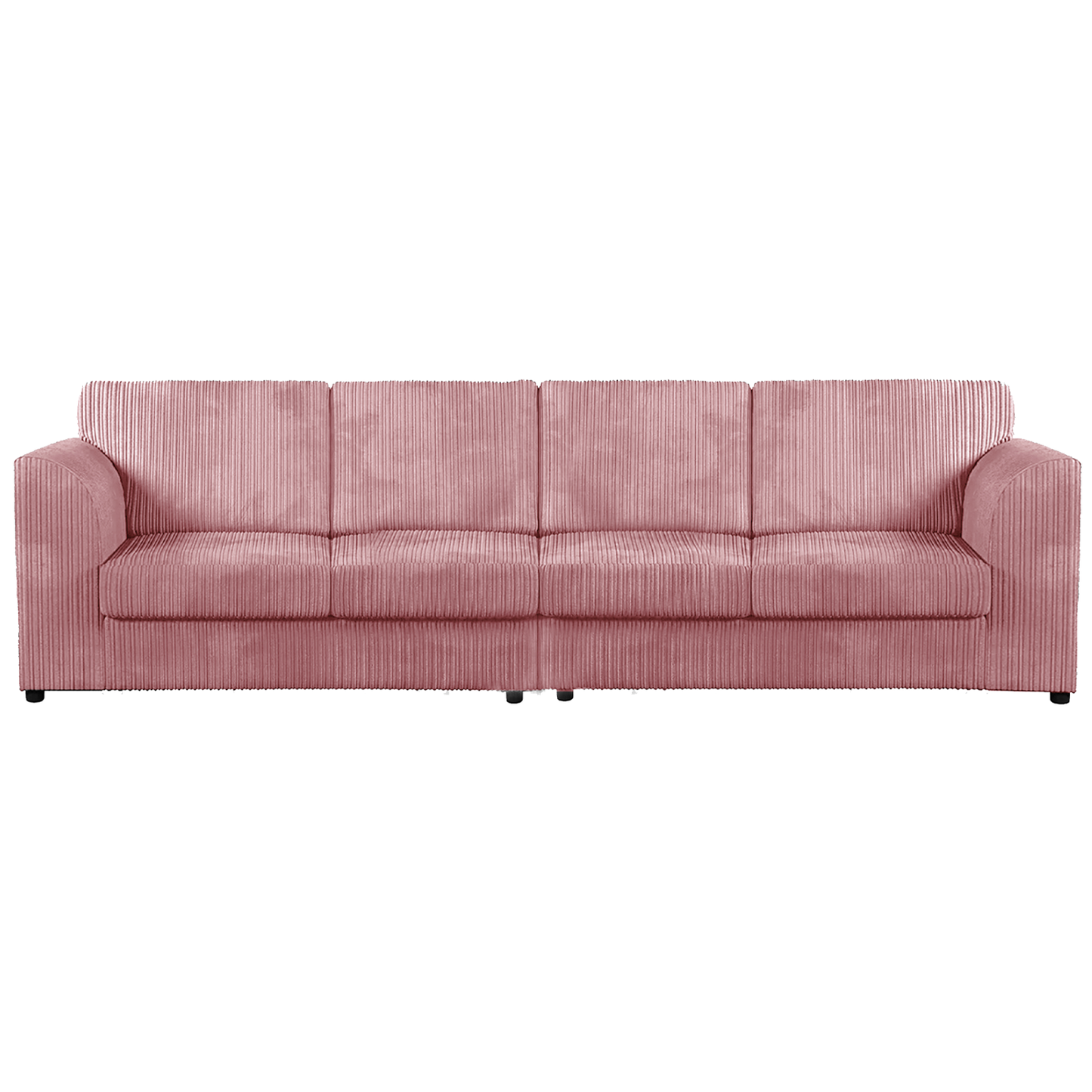 Luxor Cord Long Fabric 4 Seater - Full Back