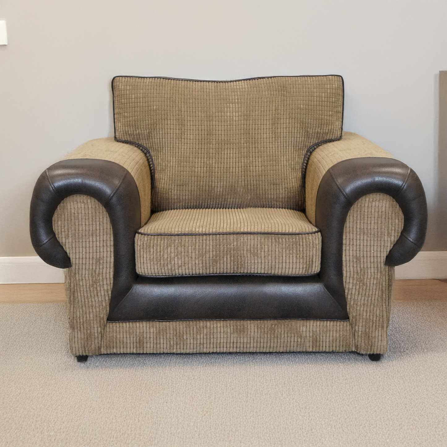 Portland Mixed Fabric Armchair