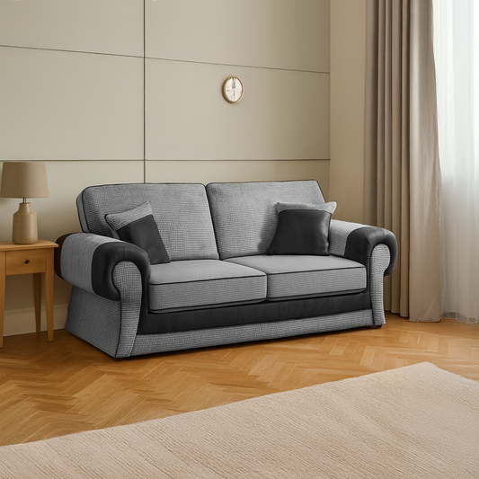 Portland Mixed Fabric Cord 2 Seater