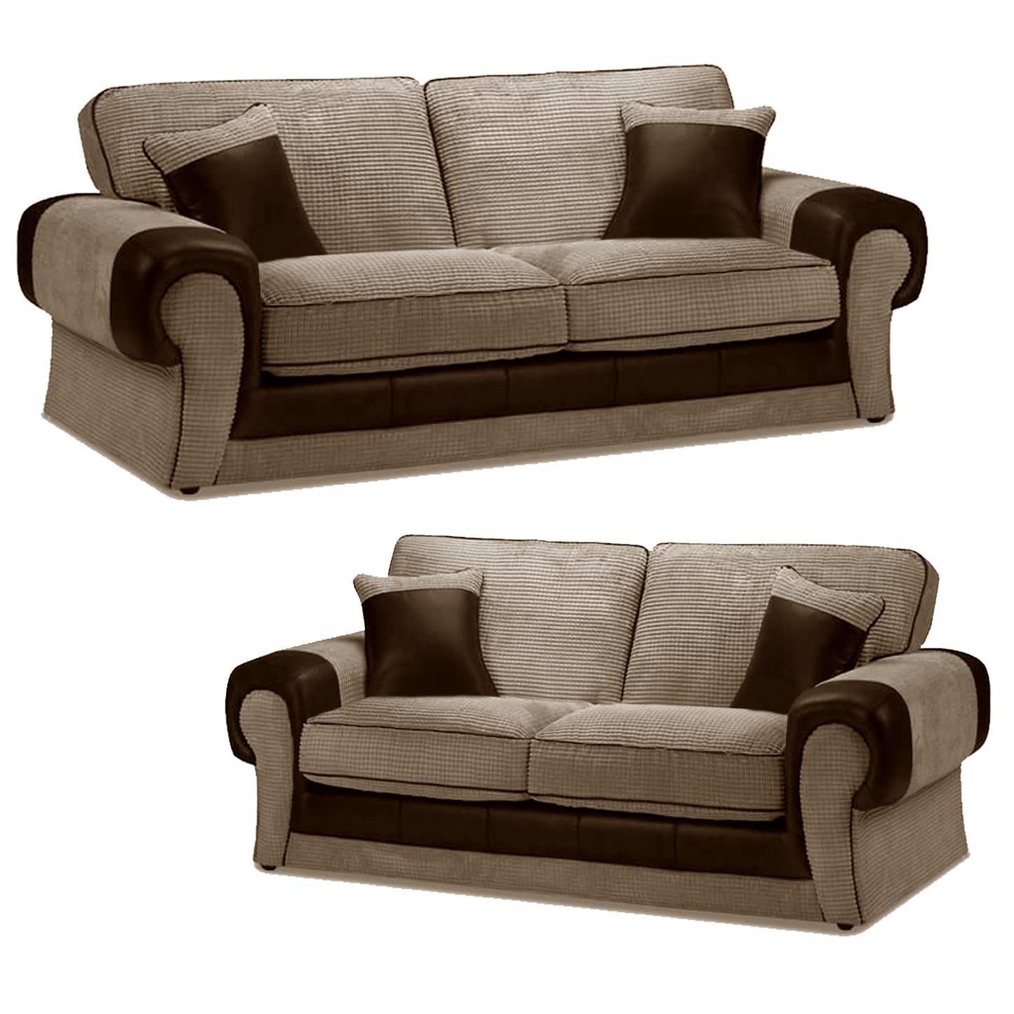 Portland Mixed Fabric Sofa Suite