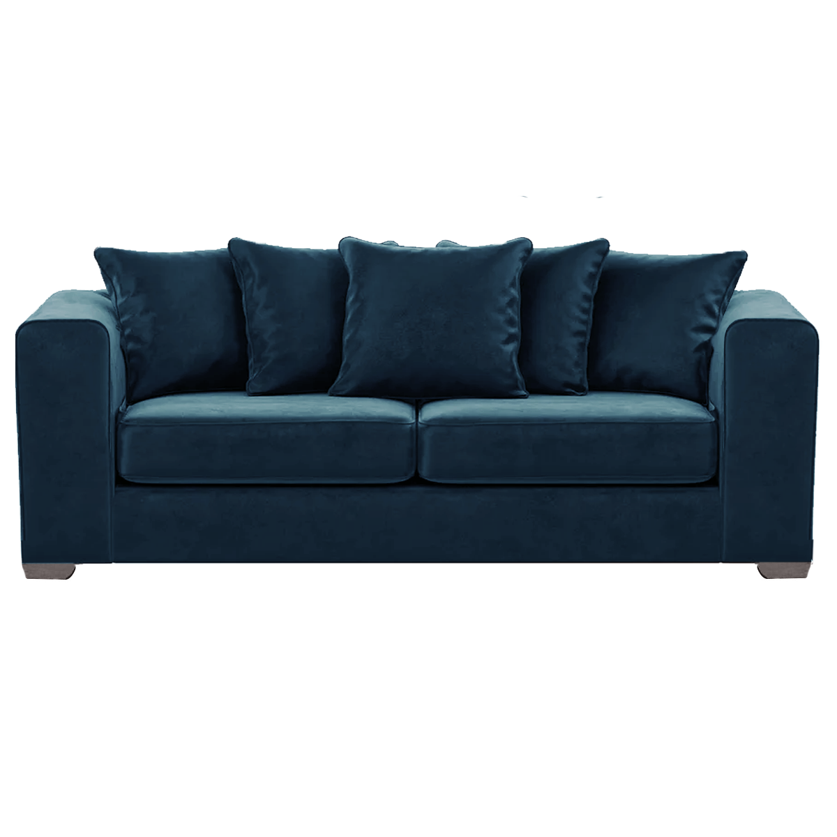 Ella Plush Velvet Fabric 3 Seater