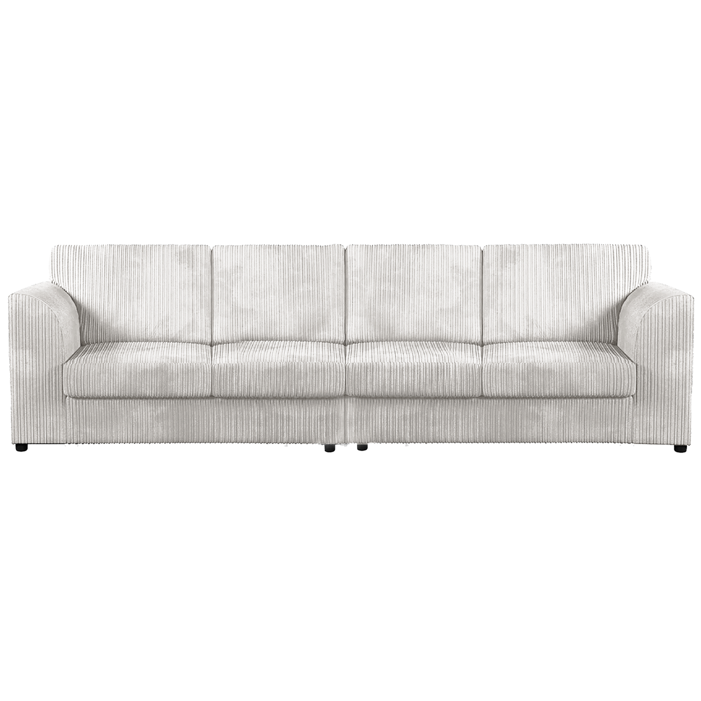 Luxor Cord Long Fabric 4 Seater - Full Back