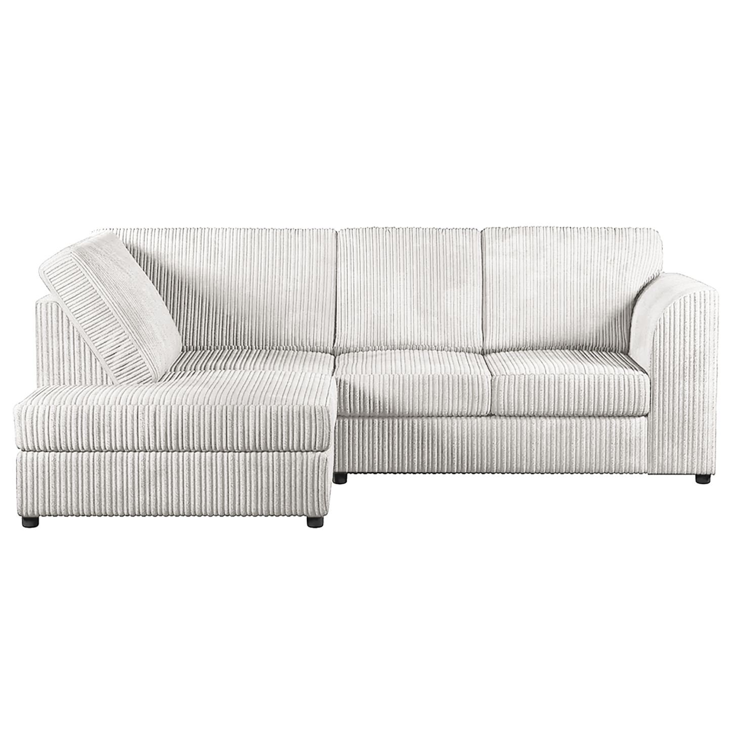 Luxor Cord Fabric 4 Seater Corner Sofa Full Back