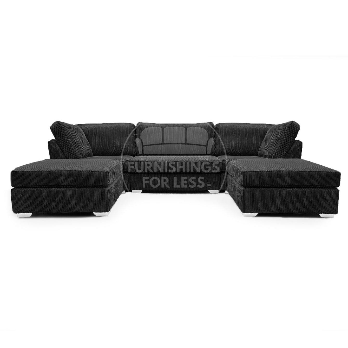 Bishop U-Shaped Fullback Jumbo Cord Sofa