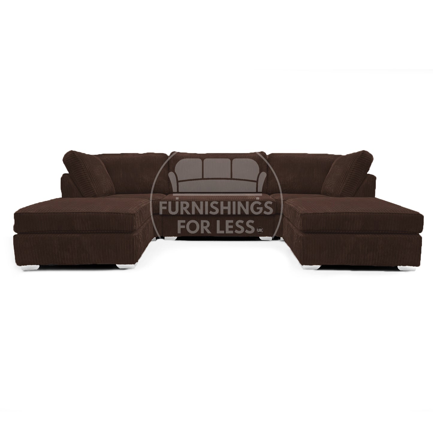 Bishop U-Shaped Fullback Jumbo Cord Sofa