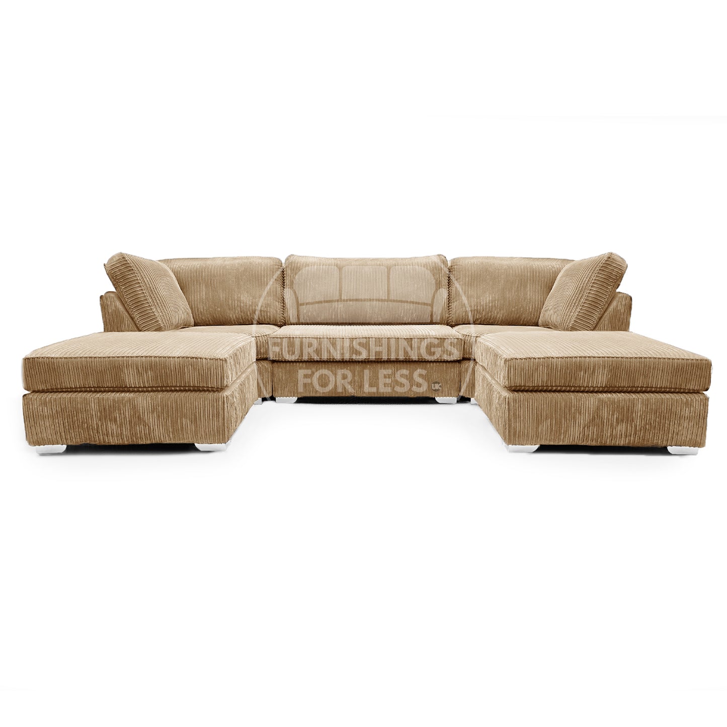 Bishop U-Shaped Fullback Jumbo Cord Sofa