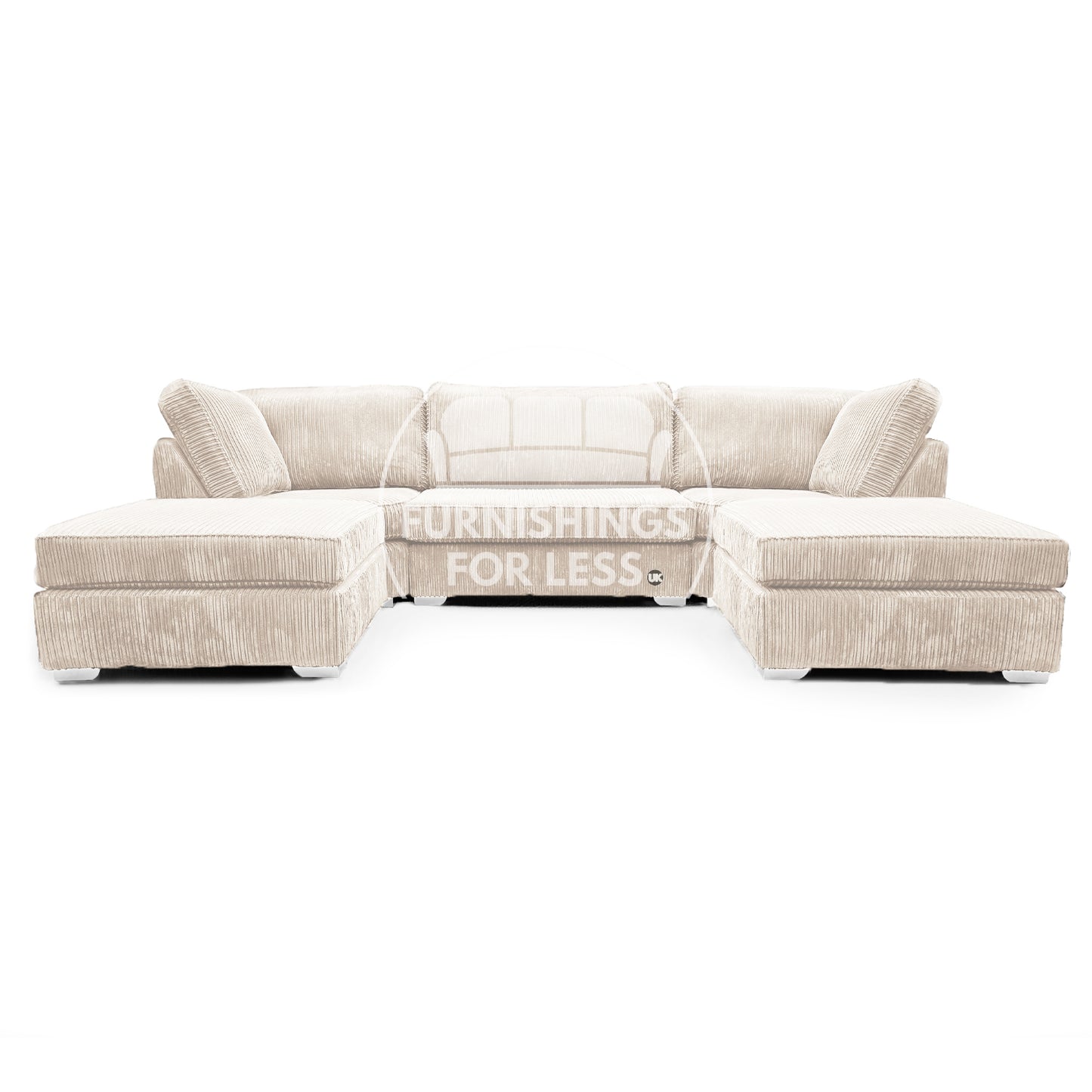 Bishop U-Shaped Fullback Jumbo Cord Sofa