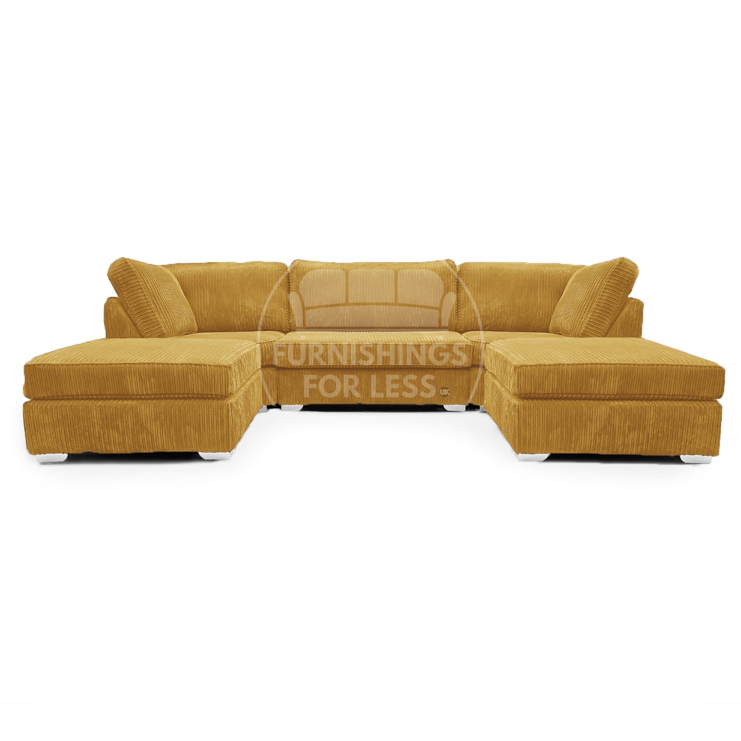Bishop U-Shaped Fullback Jumbo Cord Sofa