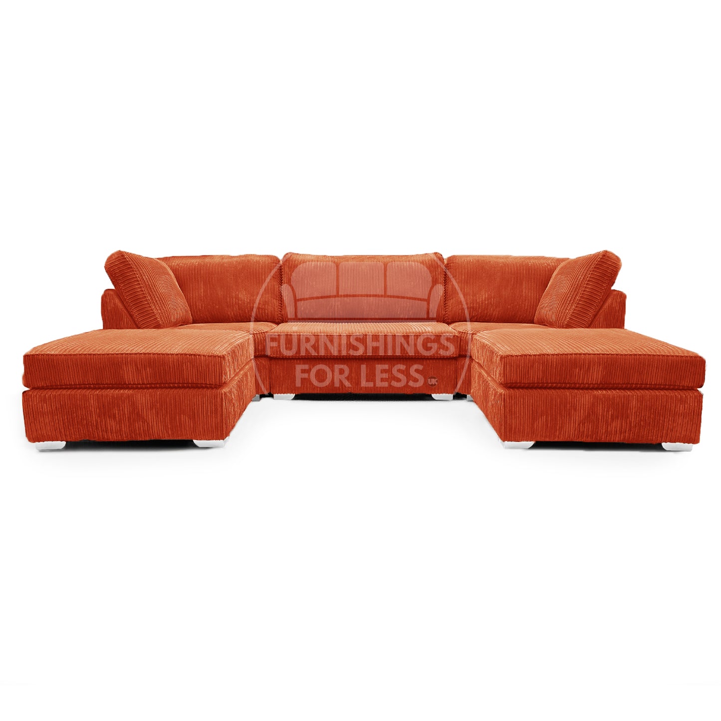 Bishop U-Shaped Fullback Jumbo Cord Sofa