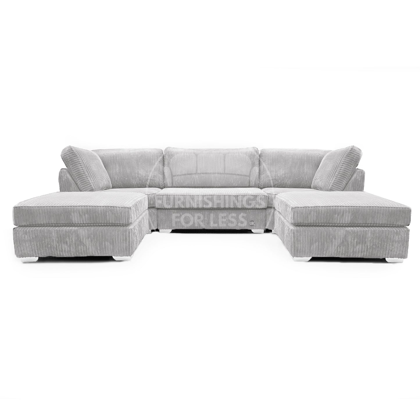 Bishop U-Shaped Fullback Jumbo Cord Sofa