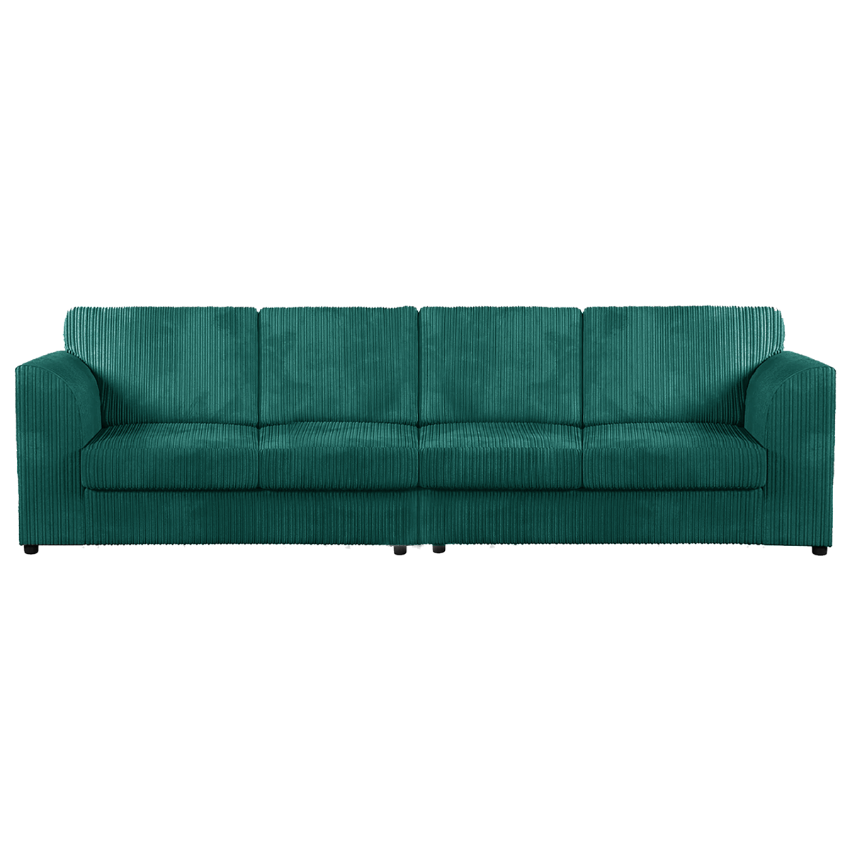 Luxor Cord Long Fabric 4 Seater - Full Back