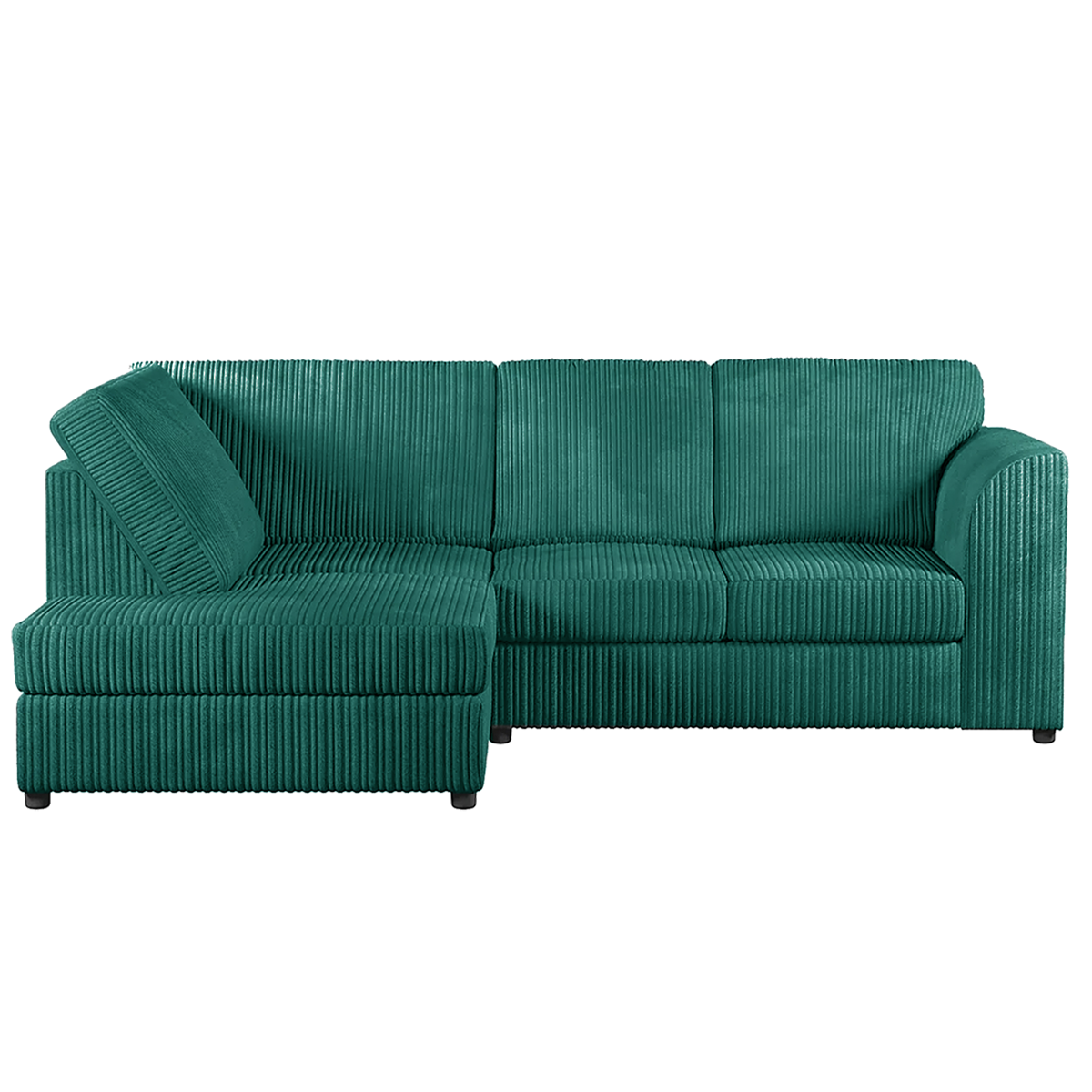 Luxor Cord Fabric 4 Seater Corner Sofa Full Back