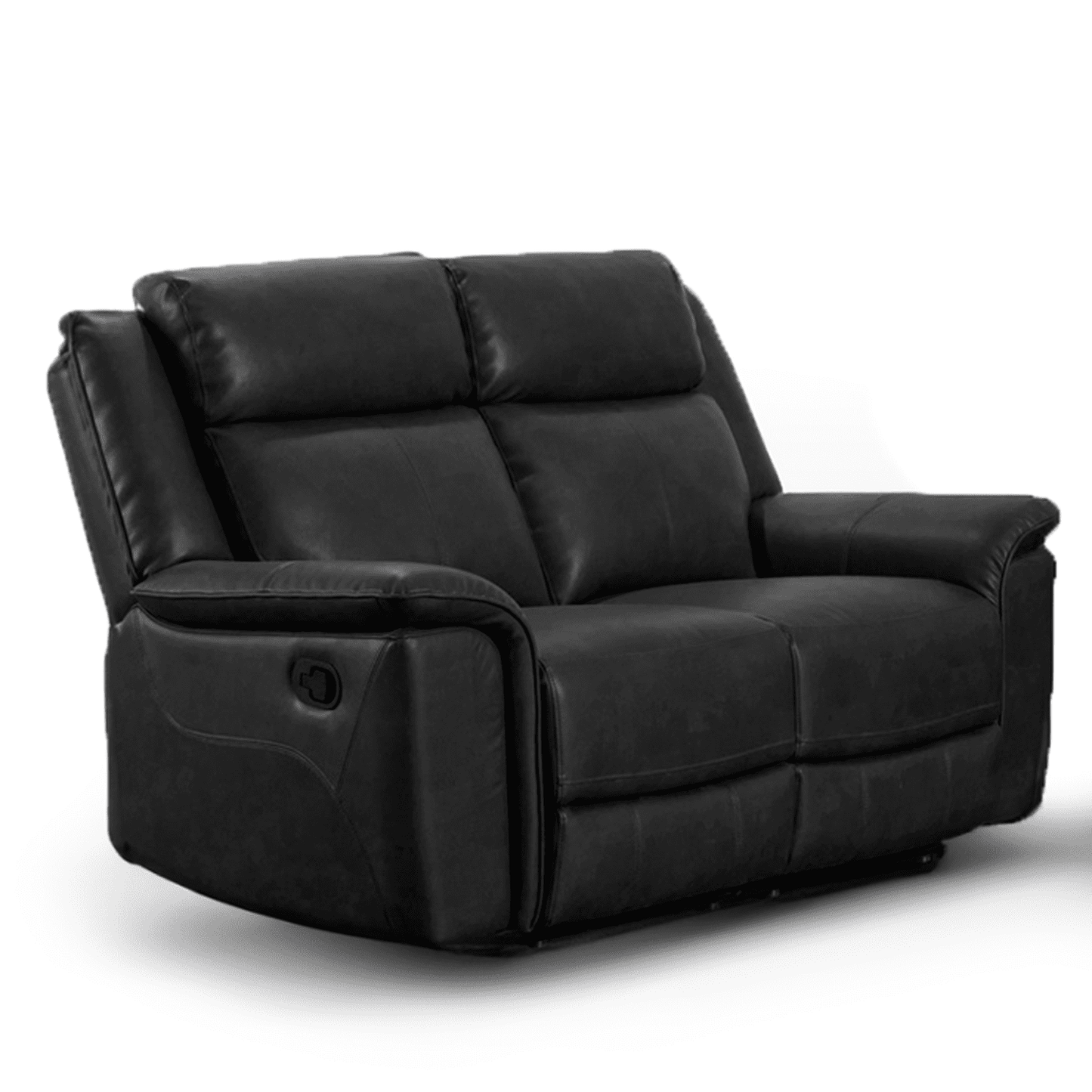 Toronto Reclining Leather-Like 2 Seater Sofa Black or Grey - 2