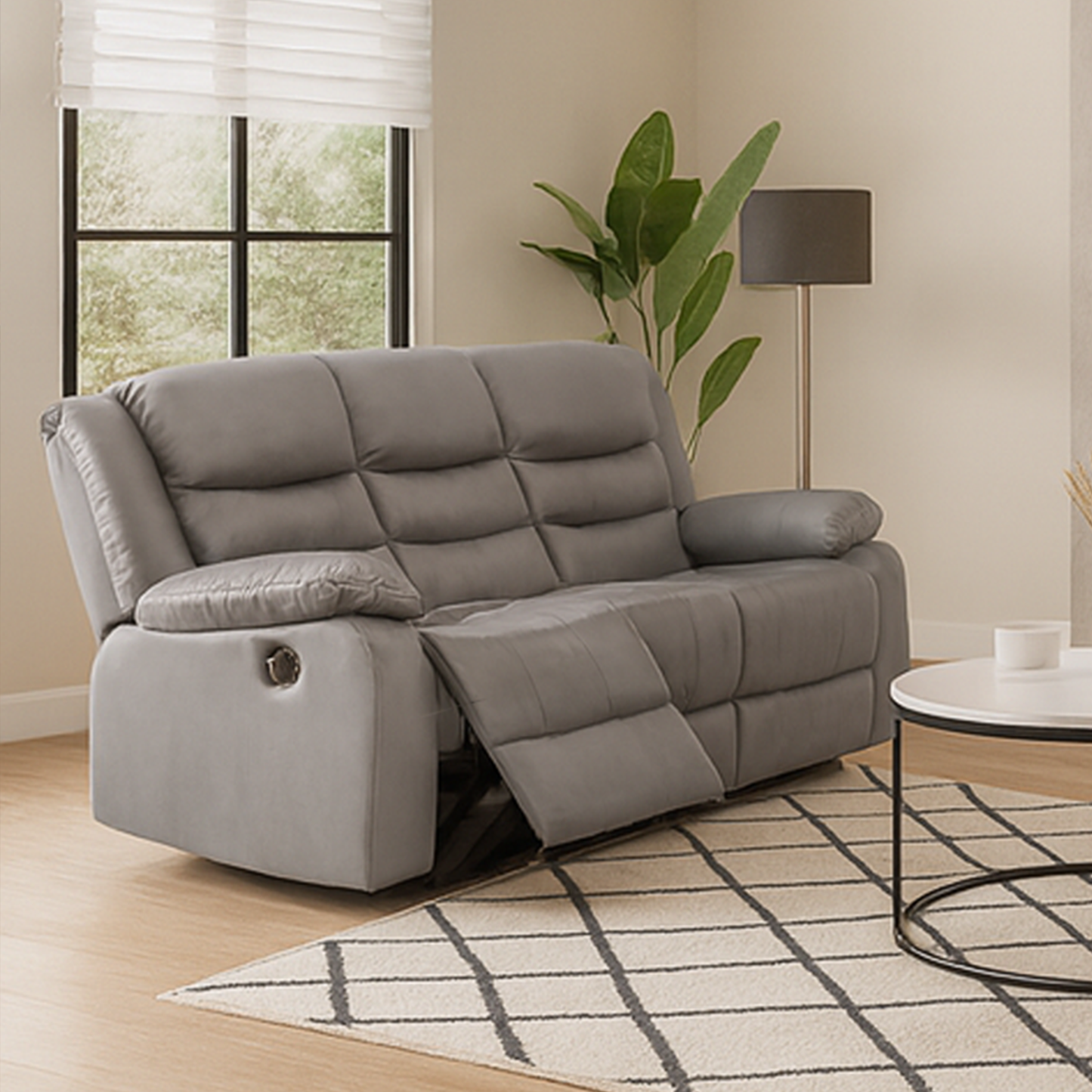 Venice Leather Reclining 3 Seater Sofa