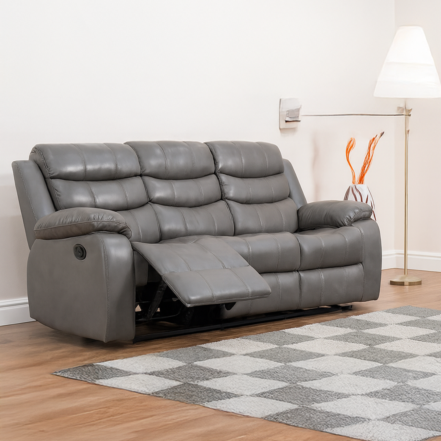 Venlo Leather Reclining 3 Seater Sofa