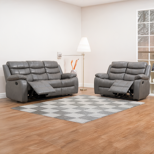 Venlo Leather Reclining Sofa Suite 3 + 2 Seater