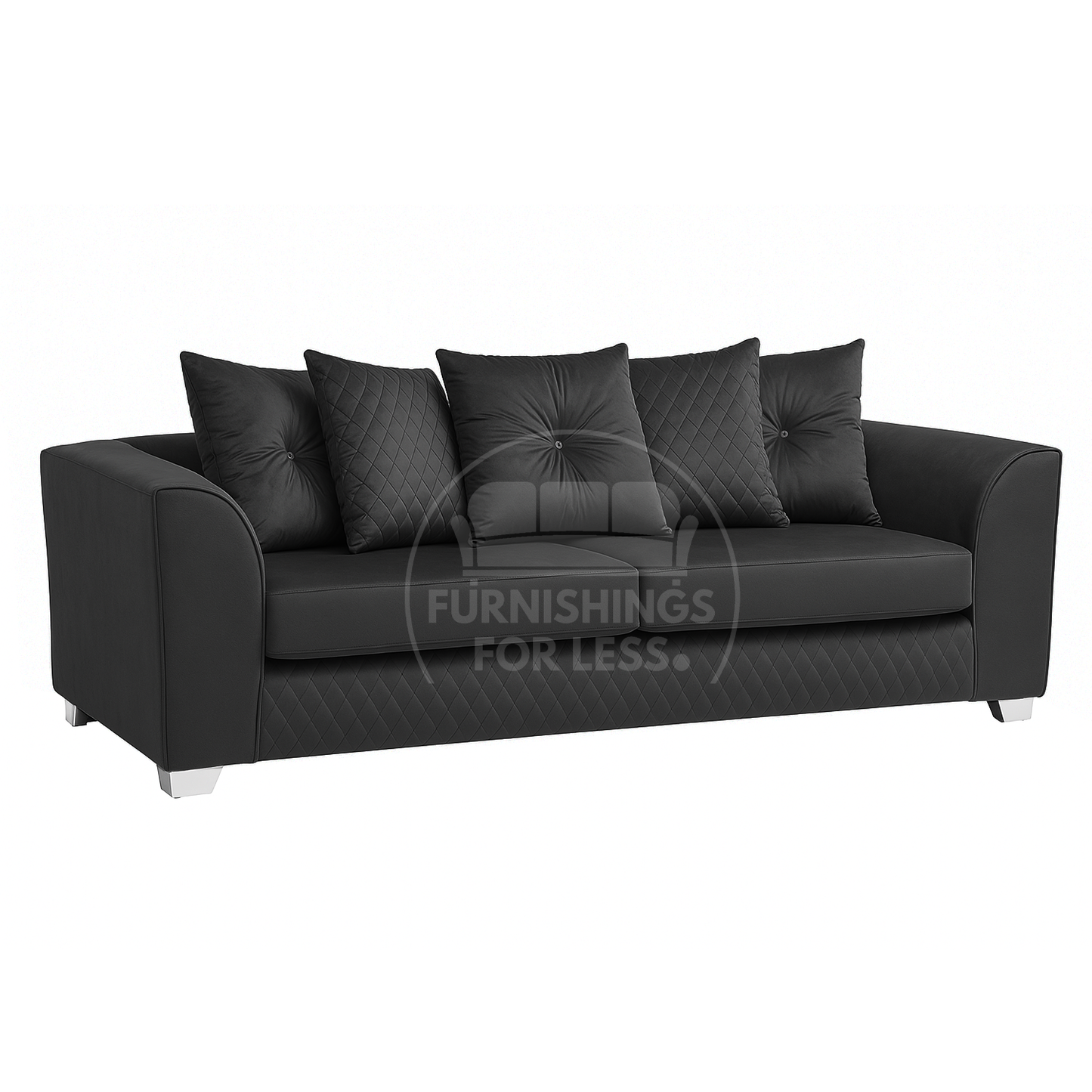 Victoria Plush Velvet 3 Seater Sofa