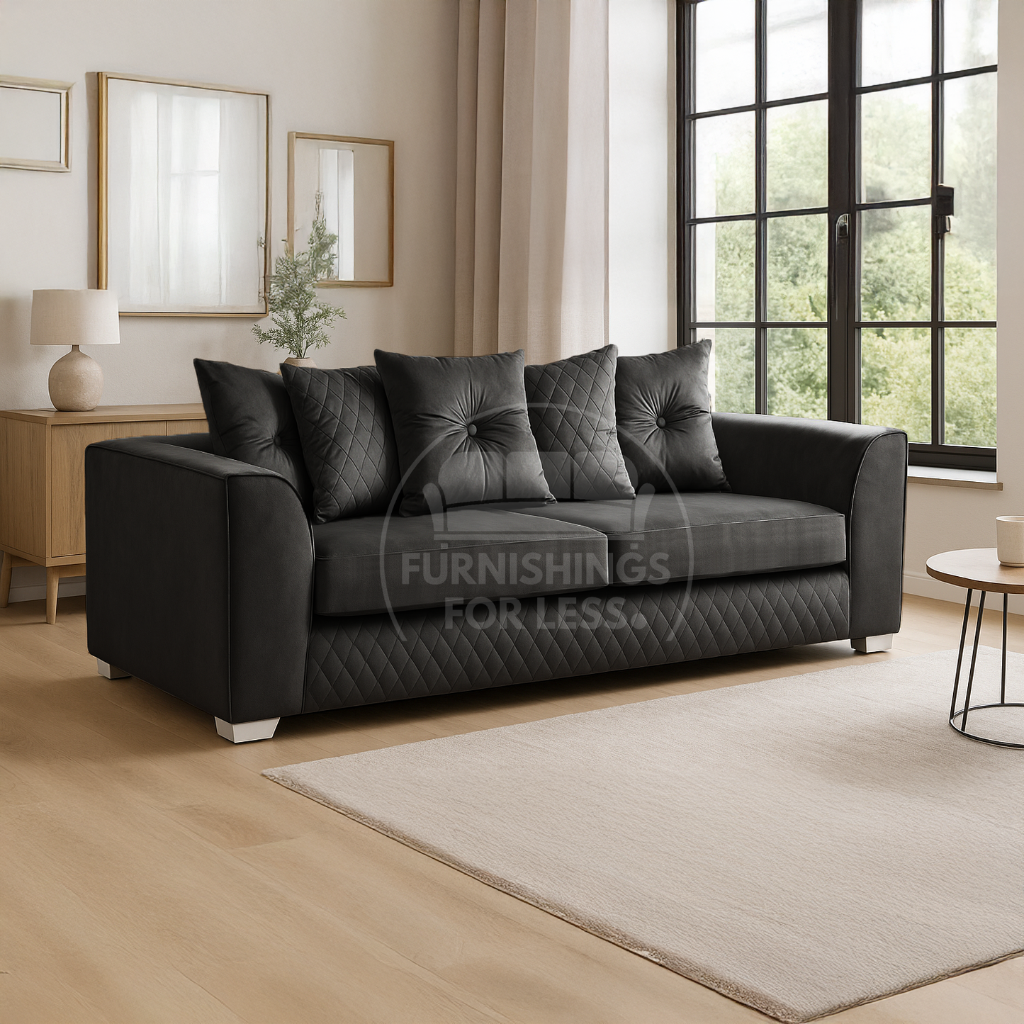 Victoria Plush Velvet Sofa Suite