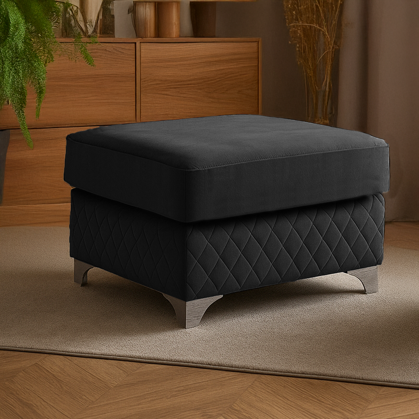 Victoria Plush Velvet Footstool