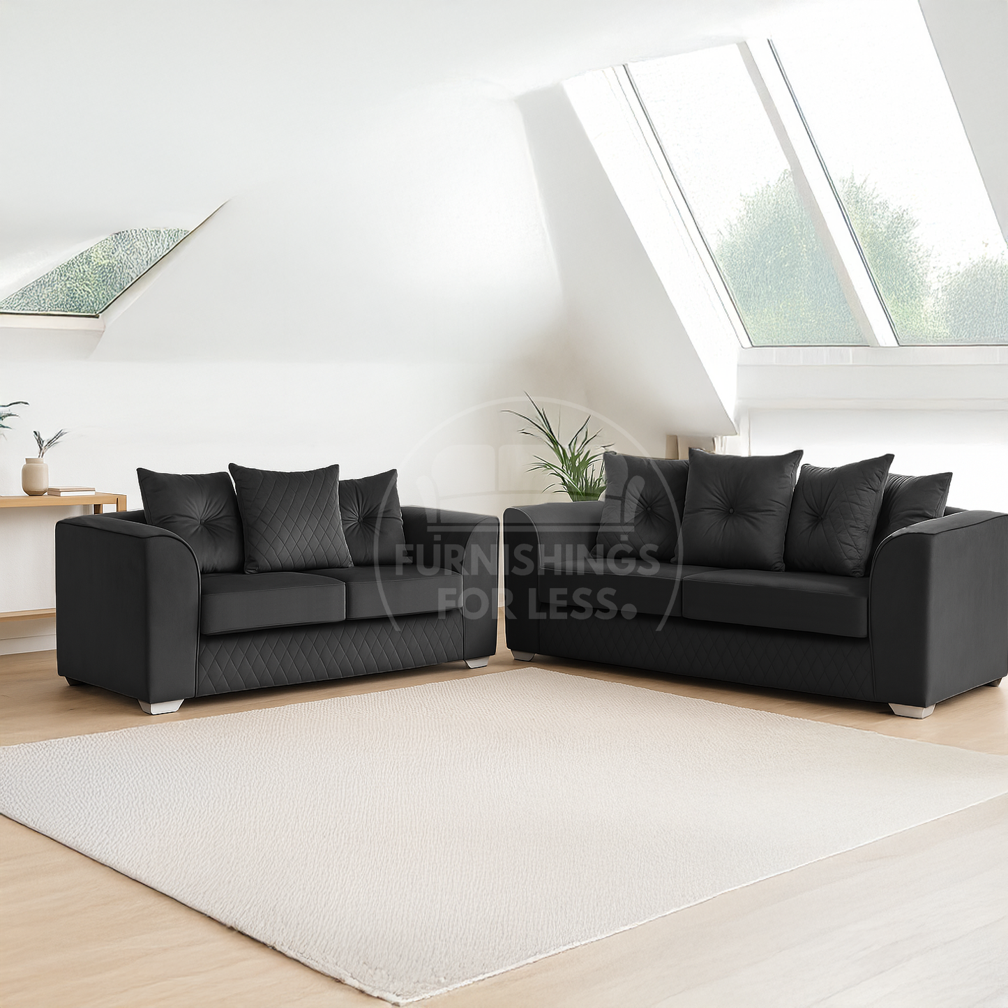 Victoria Plush Velvet Sofa Suite