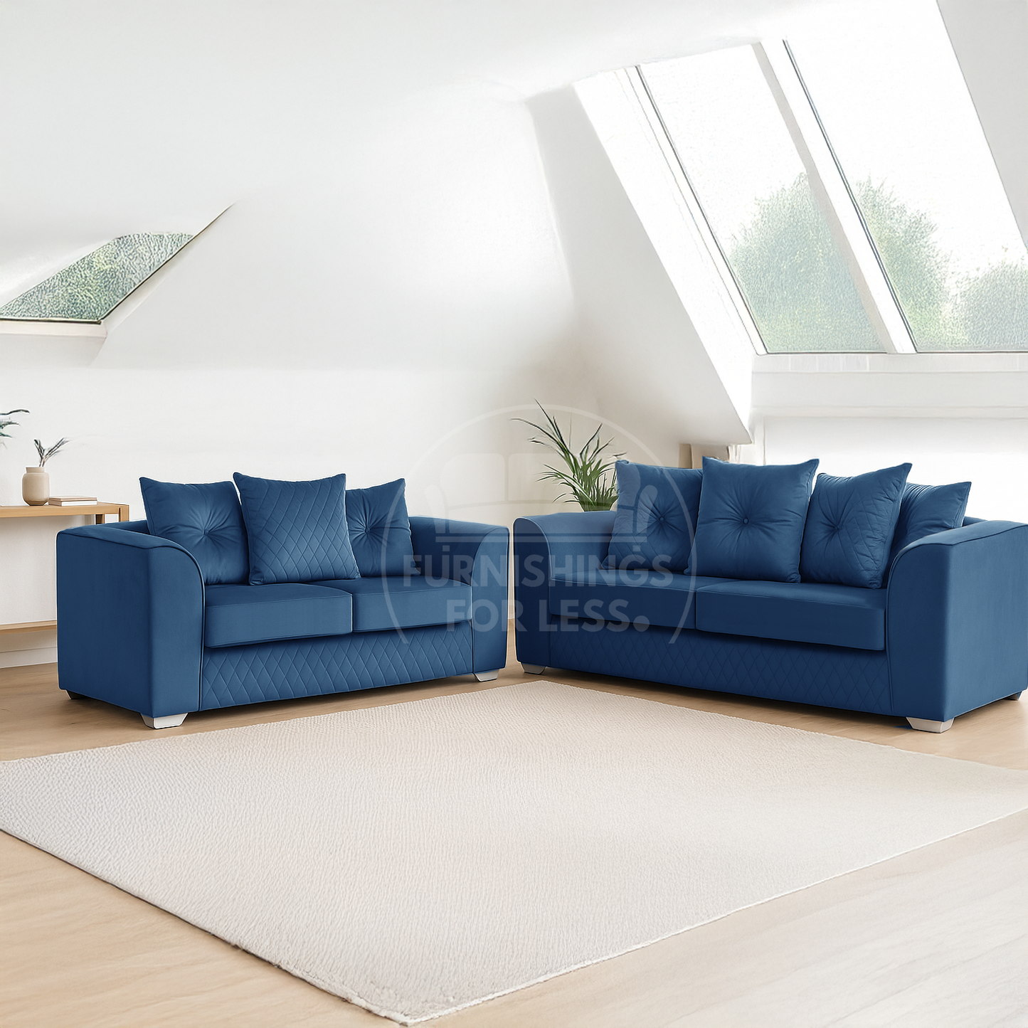 Victoria Plush Velvet Sofa Suite