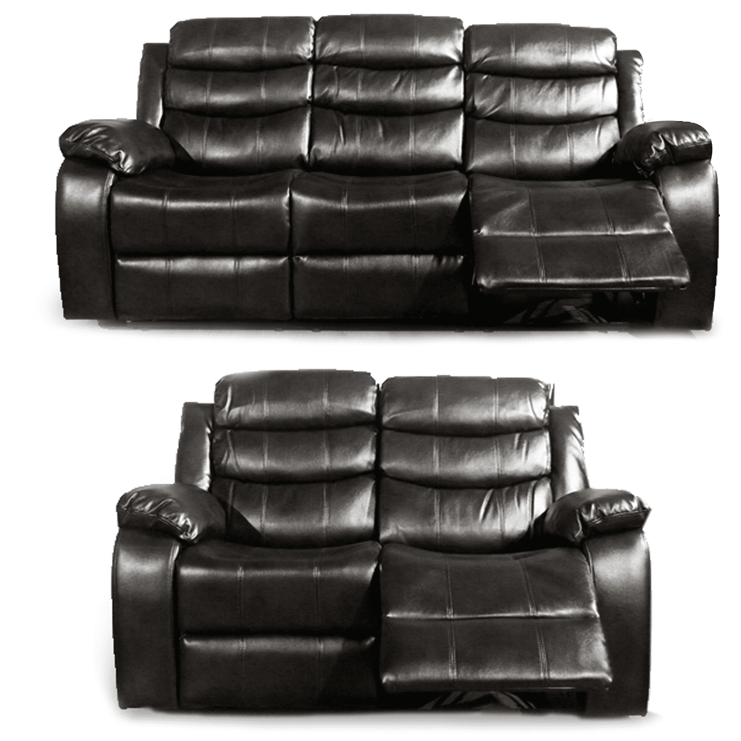 Venlo Leather Reclining Sofa Suite 3 + 2 Seater - 2