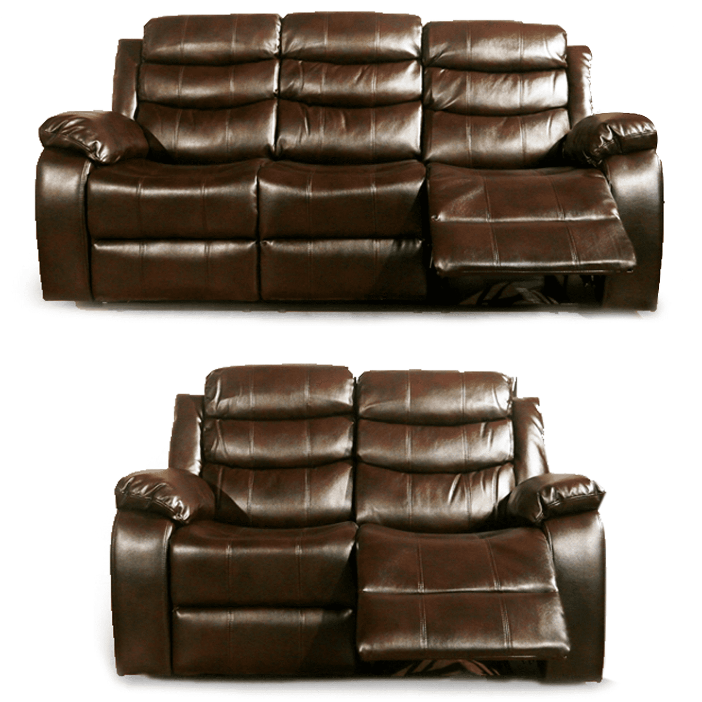 Venlo Leather Reclining Sofa Suite 3 + 2 Seater - 3