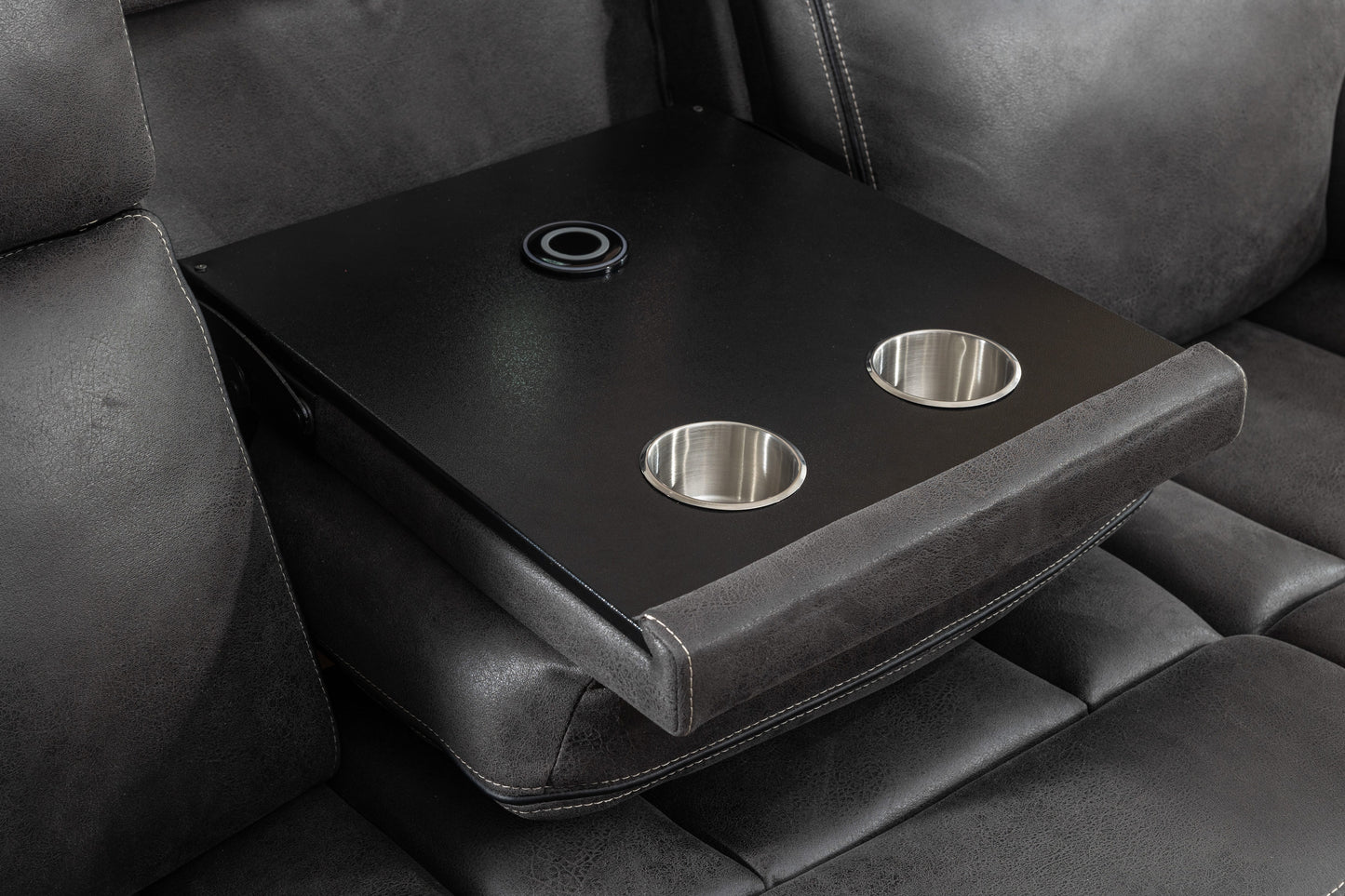 Tokyo 3 + 2 Electric Bluetooth Reclining Leather Like Sofa Suite - 6