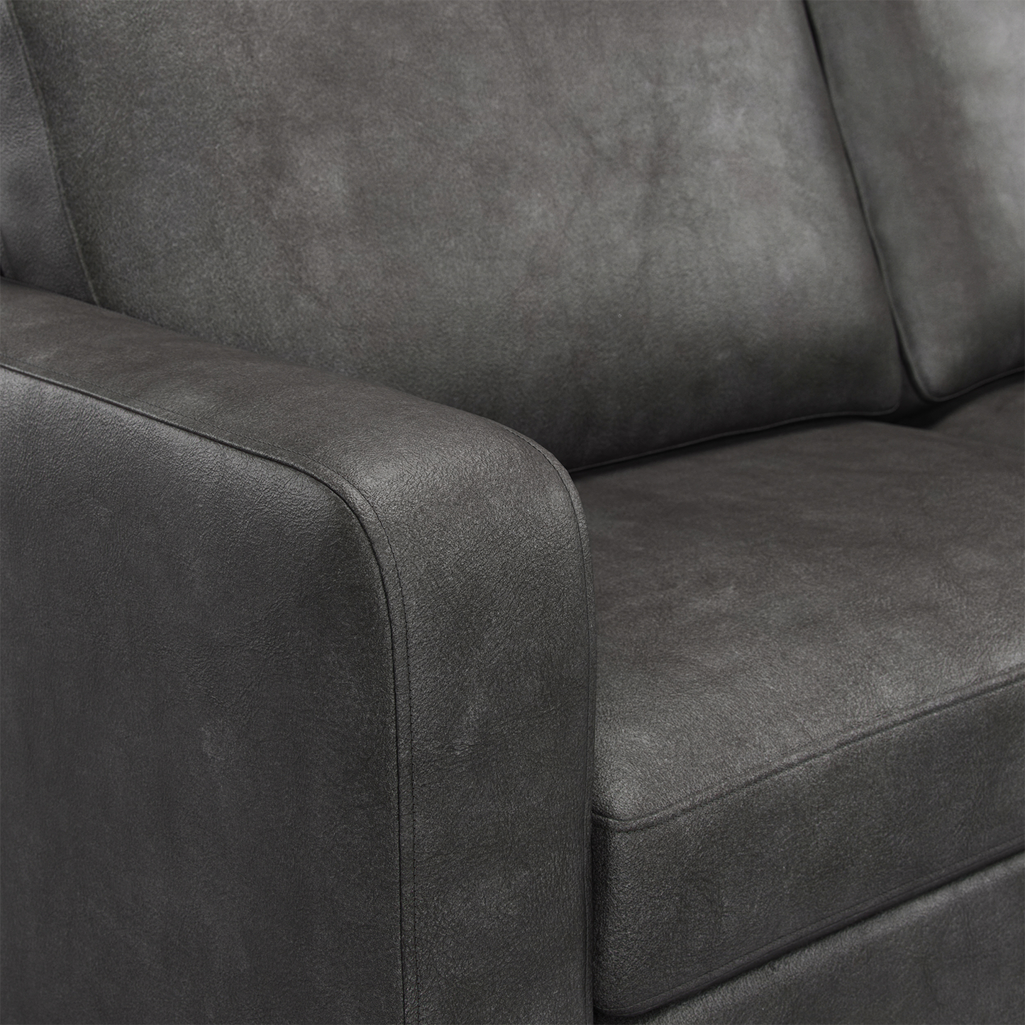 York Black Faux Leather 3 Seater Reversible Corner Sofa