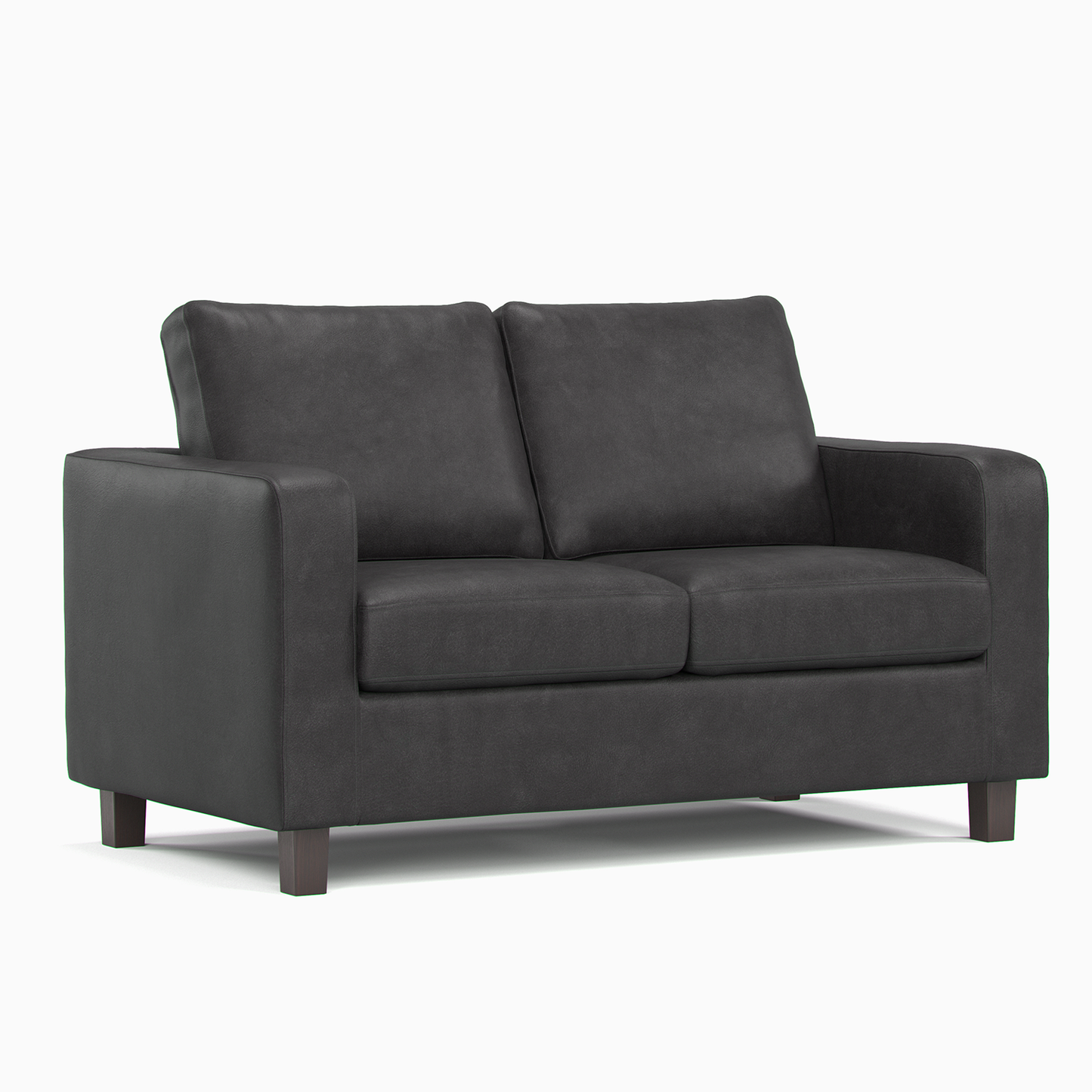 York Black Faux Leather 3+2 Sofa Set
