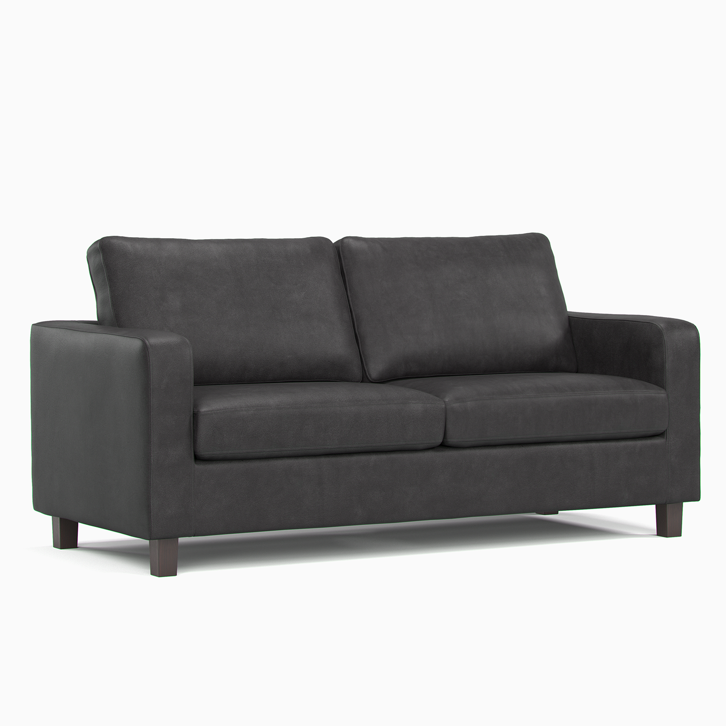 York Black Faux Leather 3+2 Sofa Set